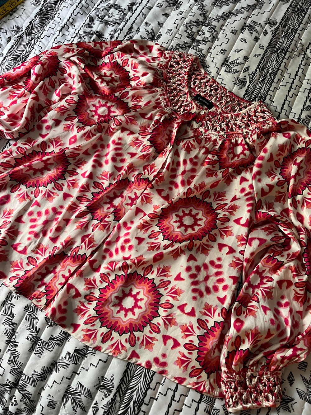 Calligraphie Top Blouse Size L